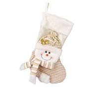 Fictory Christmas Stocking, 48x28cm Large Festive Sock, Snowman Design Holiday Decor, Candy and Gift Bag for Family, Durable Polyester Material