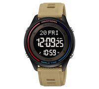 Fictory Digital Watch, Backlight & World Time, Never Miss a Moment with Alarms & Stopwatch, 50M Water Resistant, Ideal for Travel & Sports, Unisex Design