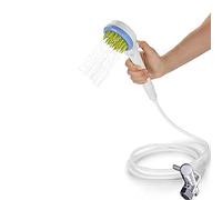 Fictory Dog Shower Head with Massage Scrubber for Pet Grooming, Attachment with 2-Metre Hose & Adapters, Grey Colour