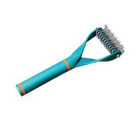Fictory Dog Undercoat Rake & Dematting Comb, Double Sided Professional Grooming Tool for Dogs & Cats for Knot Removal, Large, Dark Green