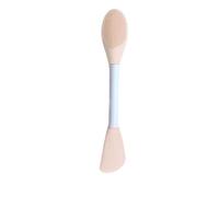 Fictory Double Ended Facial Mask Brush, Silicone Applicator & Cleanser, Ergonomic Grip, Light Coffee
