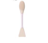 Fictory Double Ended Facial Mask Brush, Silicone Applicator & Cleansing Tool, Ergonomic, Easy Clean, Light Coffee