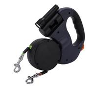 Fictory Double Retractable Dog Lead with Built-in LED Light for Two Small Medium Dogs, Blue