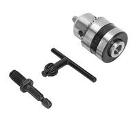 Fictory Drill Chuck Fictory Light Wrench Drill Chuck 1.5-10mm 3/8-24UNF + 1/4 Hex Head 3/8 Thread Extension Rod