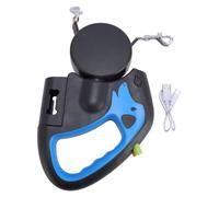 Fictory Dual Retractable Dog Lead with Rechargeable Light for 2 Dogs, Tangle-Free Pet Walking, Royal Blue