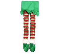 Fictory Elf Leg Ornament, Bendable Christmas Car Decor, Green Red Striped Hanging Decoration for Tree and Fireplace, Festive Holiday Home Decor