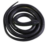 Fictory Fake Snake Toy, Realistic Rubber Snake, Lifelike Fake Rubber Snake, 1 Piece 130cm Long Soft Rubber Snake for Joke, Garden Props, Halloween Party Toy, Black
