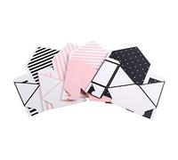 Fictory Floral Gift Box, 6-Pack Pink Vertical Stripe Envelope Flower Box, Mini Foldable Bouquet Holder for Wedding, Party, Valentine's Day Decorations, Cardboard Flower Presentation Box