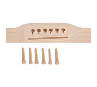 Fictory Folk Guitar Bridge Set - Burlywood Maple Wood, Easy Install, Enhances Playability, Durable Replacement Parts