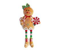 Fictory Gingerbread Man Ornament with Bow Tie, Hanging Christmas Cookie Decor, Festive Holiday Party Decoration for Home Tree Mantel