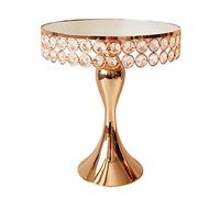 Fictory Gold Cake Stand 20cm Diameter Mirror Stainless Steel Tiered Display for Wedding Dessert Pastry Party Centerpiece