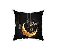 Fictory Golden Moon and Stars Pillow Cover 18x18 Inch Bohemian Celestial Throw Pillow Case for Sofa Bed Decor