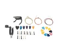 Fictory Guitar Accessory Kit, Complete Replacement Set with Metal Strings, Capo & Picks, Easy String Adjustment, Premium Durable Materials, Perfect for Folk Guitarists