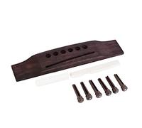 Fictory Guitar Accessory Set, Enhance Sound, Durable Rosewood Pins & Bridge, Easy Install, Perfect Replacement for 6 String Folk Guitars, Elegant Design for Amateurs & Pros
