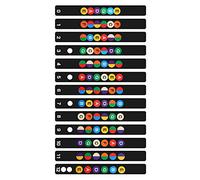 Fictory Guitar Fretboard Note Decals - Beginner Learner's Quick Guide - Easy Install, No Residue, Durable Stickers for 6-String Electric & Acoustic Guitar - Affordable Learning Aid