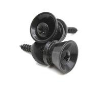 Fictory Guitar Strap Lock Pins - Metal Security for Acoustic & Electric, Easy Install, Black/Silver Options, Prevent Strap Slips, Includes Screws & Rings