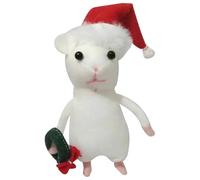 Fictory Halloween Felt Mouse Ornament with Movable Pumpkin, Needle Felted Decoration for Home, Shelf, and Festive Displays