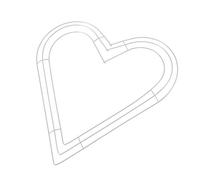 Fictory Heart Shaped Wreath Frame, 30cm White Metal Heart Ring for DIY Floral Arrangements, Wall and Door Decor for Valentine's Day, Weddings, and Home Decor