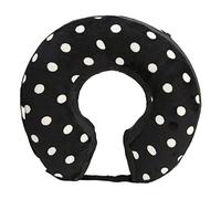 Fictory Inflatable Dog Cone Recovery Collar, Soft Plush Protective Cone for Dogs & Cats After Surgery, Size M, Black and White Dots Colour