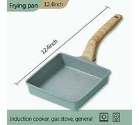 Fictory Japanese Omelette Pan, Maifan Stone Non-Stick Egg Roll Frying Pan, Easy Clean, Wood Handle, Safe Cooking for Kids