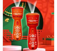 Fictory Kids Flashlight Projector with 24 New Year Patterns, 3 Projection Cards, Educational Story Toy for Children, Indoor Outdoor Play, Christmas Birthday Gift