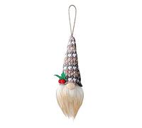 Fictory LED Faceless Gnome Ornament with 27cm Hanging String, Battery Powered Christmas Tree Decoration, Knitted Sequin Plush Doll for Holiday Home Decor