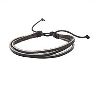 Fictory Men's Leather Bracelet - Handmade Multi-Layer Design, Adjustable Fit, Stylish Gift