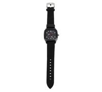 Fictory Men's Quartz Watch, Fashionable Black PU Leather Strap, Easy-to-Read Dial, Durable for Running, Travel, Hiking, Party, Versatile Casual Style