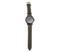 Fictory Men's Quartz Watch, Large Green Dial, PU Leather Strap, Retro Style for Sports, Business, Parties, Long-Lasting Battery, Scratch-Resistant
