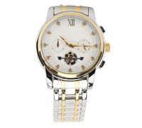 Fictory Men's Quartz Watch, Luxury Rhinestone Markers, Precision Timing for Formal Wear, Water Resistant & Luminous, Silver Dial, Perfect Blend of Style & Function