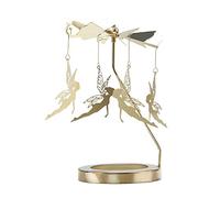 Fictory Metal Candle Carousel Spinning Candle Holder with Fairy Ornament for Home Decor, Wedding, Christmas Gift