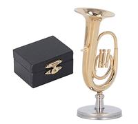 Fictory Miniature Tuba Model, Exquisite Brass Design, Perfect Music Lover Gift with Base