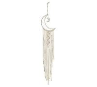 Fictory Moon Shaped Dream Catcher, Cotton Rope Woven Wall Hanging, Bohemian Macrame Wall Art for Living Room, Bedroom, Nursery, and Office Decor