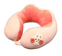Fictory Neck Pillow Cute Animal U Shaped Headrest for Travel Office, Relieves Neck Pain, Soft Rabbit Design, 30x30cm