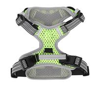 Fictory No-Pull Dog Harness Reflective and Padded Vest with Handle for Walking Dogs, Size L, Fluorescent Green Colour
