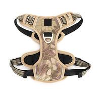 Fictory No-Pull Dog Harness, Water-Resistant Oxford Vest for Small Pets with Padded Control Handle for Walking & Training, Camouflage Yellow Colour, S