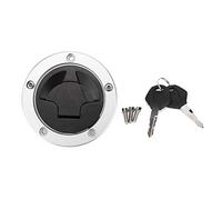 Fictory Oil Tank Lock, Locking Fuel Cap Motorcycle Fuel Gas Cap, Stainless Steel Parts Universal Lock with Key Fit for ZX-6R/ZX-10R/ZX-14R