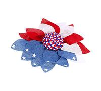 Fictory Patriotic Wreath, Cloth Independence Day Decoration for Front Door, Fireplace, and Window, Red White Blue Holiday Decor, Veterans Day Wreath for Indoor and Outdoor Use