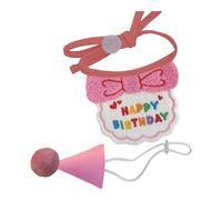 Fictory Pet Birthday Hat Scarf, Adjustable and Comfortable, Fun Party Look, Easy to Clean