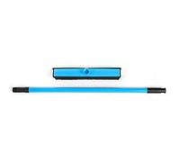 Fictory Pet Hair Rubber Broom and Lint Brush with Squeegee & Telescopic Handle for Dog & Cat Fur, Blue Colour