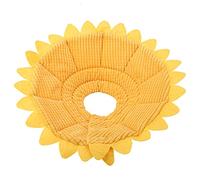 Fictory Pet Recovery Collar, Soft Cotton Adjustable Cone for Small Dogs & Cats, Protective Collar for Wound Healing, 22-24cm Golden Yellow Colour