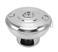Fictory Portable Charcoal Hot Pot, Stainless Steel Small Dry Ice Pot for One Person, Perfect for Milk Tea, Silver, Compact Design, Easy to Clean, Ideal for Quick Meals