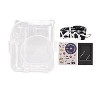 Fictory Protective Clear Case for Fujifilm Instax Mini 12, Includes Strap & Cow Print Set