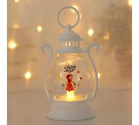 Fictory Ramadan Lantern, LED Candle Light, White Round Moon Lamp for Eid Decorations, Islamic Festival, Middle Eastern Holiday Party Lighting