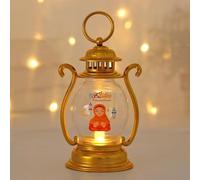 Fictory Ramadan Lantern with LED Light, Golden Crescent Moon Table Lamp for Eid Decor, Islamic Festival Lighting, Middle Eastern Party Decoration, Electronic Candle Lantern