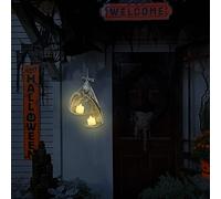 Fictory Resin Bat Wall Tealight Holder, Gothic Halloween Decor, Outdoor Patio Candle Sconce for Garden, Balcony, and Holiday Parties