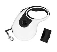 Fictory Retractable Canine Lead, ABS Stainless Steel Strong, 26.24ft Extendable Pet Lead with Ergonomic Comfort Grip, Waste Bag Holder for Outdoor Excursions