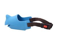 Fictory Silicone Dog Muzzle for Anti-Biting & Barking, Soft Breathable Adjustable Mouth Guard for Dogs, L (16-18cm), Blue Colour