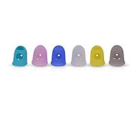 Fictory Silicone Finger Protectors - 6pcs for Guitar Ukulele Beginners, Pain Relief, Multi-Instrument Use, Random Colors