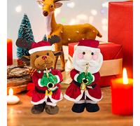 Fictory Singing and Dancing Christmas Plush Toy, Electric Santa Snowman Reindeer Musical Animated Doll, Festive Holiday Decoration for Home Party, Battery Operated Motion and Music Figure